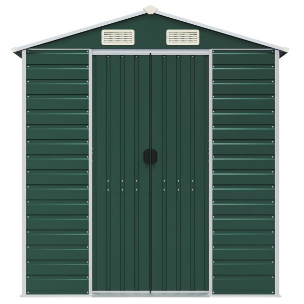 Cobertizo de jardín acero galvanizado verde 191x725x198 cm Cobertizo de jardín acero galvanizado verde 191x725x198 cm