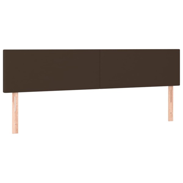 Cama box spring con colchón cuero sintético marrón 160x200 cm Cama box spring con colchón cuero sintético marrón 160x200 cm