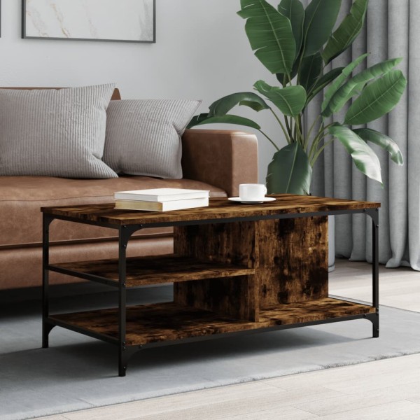 Mesa de centro madera contrachapada roble ahumado 100x50x45 cm Mesa de centro madera contrachapada roble ahumado 100x50x45 cm