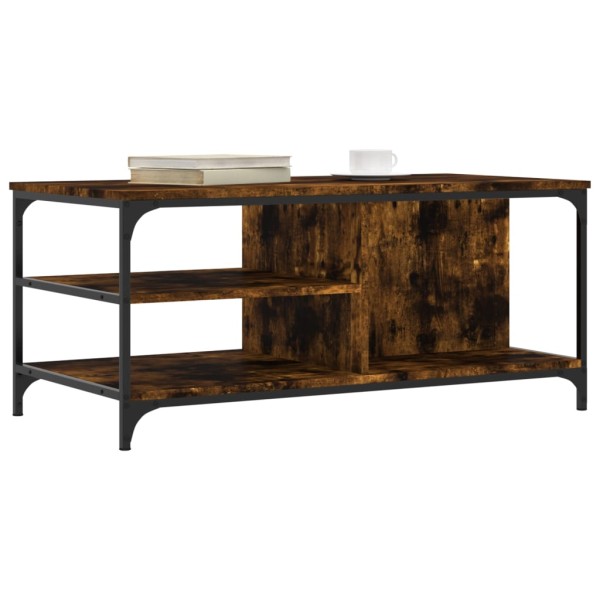 Mesa de centro madera contrachapada roble ahumado 100x50x45 cm Mesa de centro madera contrachapada roble ahumado 100x50x45 cm