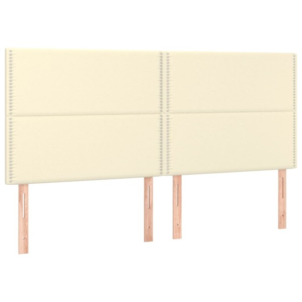 Cama box spring colchón y LED cuero sintético crema 160x200 cm Cama box spring colchón y LED cuero sintético crema 160x200 cm