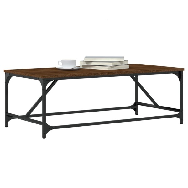 Mesa de centro madera contrachapada marrón roble 100x50x35 cm Mesa de centro madera contrachapada marrón roble 100x50x35 cm