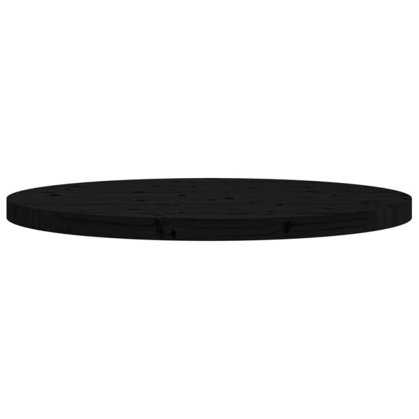 Tablero de mesa redondo madera maciza de pino negro Ø70x3 cm Tablero de mesa redondo madera maciza de pino negro Ø70x3 cm