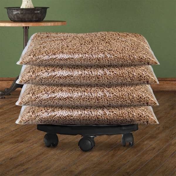 Soporte con ruedas para plantas 3 uds negro diámetro 30cm 170kg Soporte con ruedas para plantas 3 uds negro diámetro 30cm 170kg