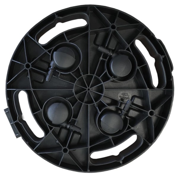 Soporte con ruedas para plantas 3 uds negro diámetro 30cm 170kg Soporte con ruedas para plantas 3 uds negro diámetro 30cm 170kg