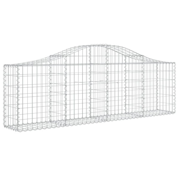 Cestas gaviones 2 uds forma de arco hierro 200x30x60/80 cm Cestas gaviones 2 uds forma de arco hierro 200x30x60/80 cm