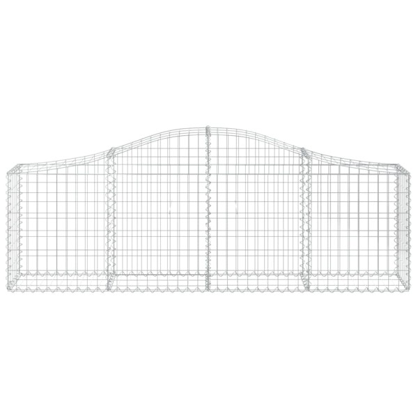 Cestas gaviones 2 uds forma de arco hierro 200x30x60/80 cm Cestas gaviones 2 uds forma de arco hierro 200x30x60/80 cm