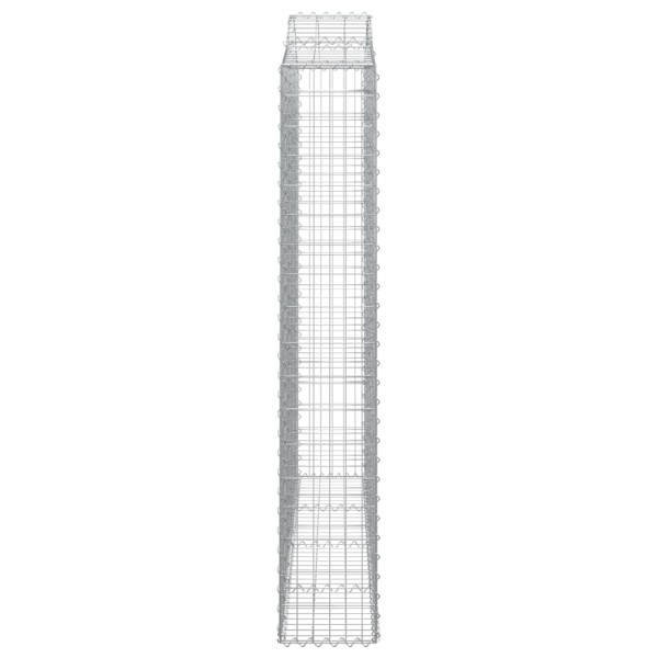 Cestas de gaviones 9 uds forma de arco hierro 200x30x180/200 cm Cestas de gaviones 9 uds forma de arco hierro 200x30x180/200 cm