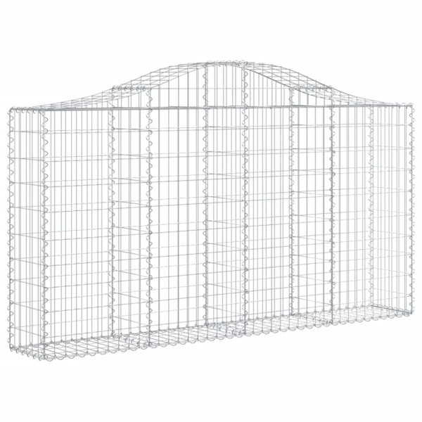 Cestas de gaviones 4 uds forma de arco hierro 200x30x100/120 cm Cestas de gaviones 4 uds forma de arco hierro 200x30x100/120 cm