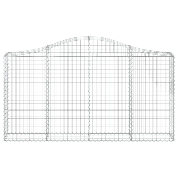 Cestas de gaviones 4 uds forma de arco hierro 200x30x100/120 cm Cestas de gaviones 4 uds forma de arco hierro 200x30x100/120 cm