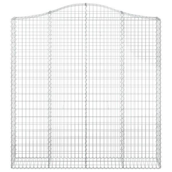 Cestas de gaviones 2 uds forma de arco hierro 200x30x200/220 cm Cestas de gaviones 2 uds forma de arco hierro 200x30x200/220 cm