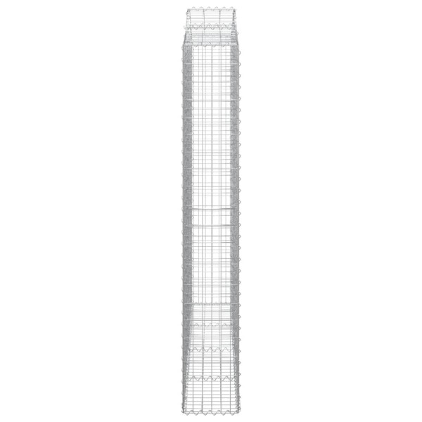 Cestas de gaviones 2 uds forma de arco hierro 200x30x200/220 cm Cestas de gaviones 2 uds forma de arco hierro 200x30x200/220 cm