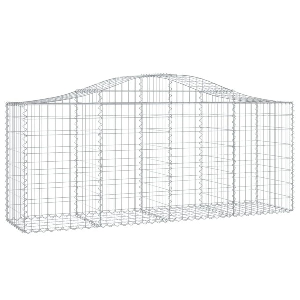 Cestas de gaviones 14 uds forma de arco hierro 200x50x80/100 cm Cestas de gaviones 14 uds forma de arco hierro 200x50x80/100 cm