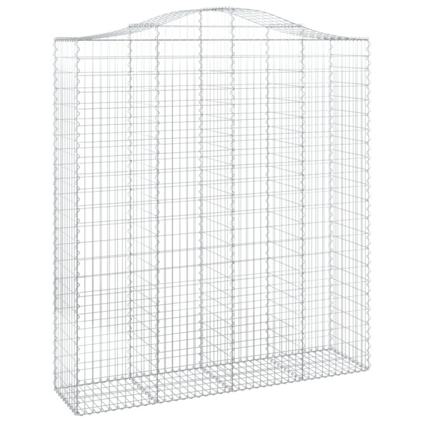 Cestas de gaviones 10 uds forma de arco hierro 200x50x220/240cm Cestas de gaviones 10 uds forma de arco hierro 200x50x220/240cm