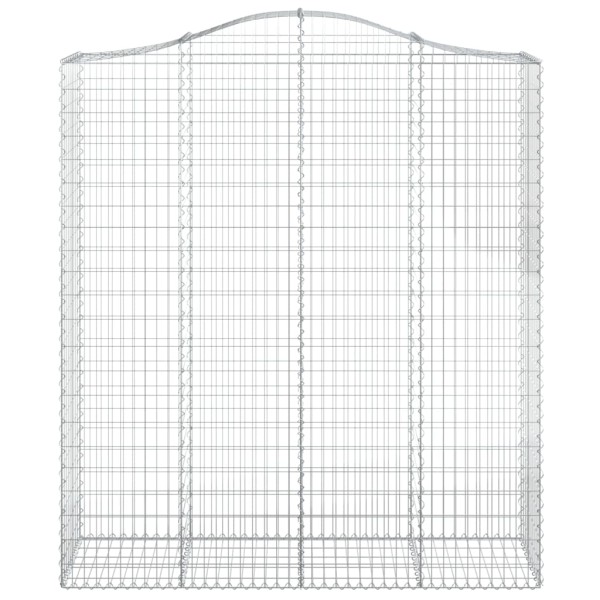 Cestas de gaviones 10 uds forma de arco hierro 200x50x220/240cm Cestas de gaviones 10 uds forma de arco hierro 200x50x220/240cm