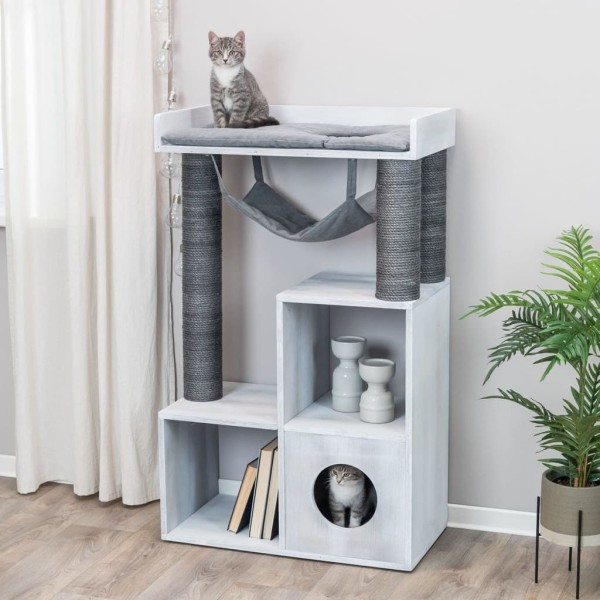 TRIXIE Poste rascador para gatos función de estante gris TRIXIE Poste rascador para gatos función de estante gris