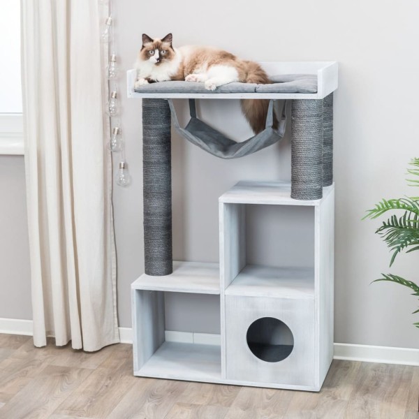 TRIXIE Poste rascador para gatos función de estante gris TRIXIE Poste rascador para gatos función de estante gris