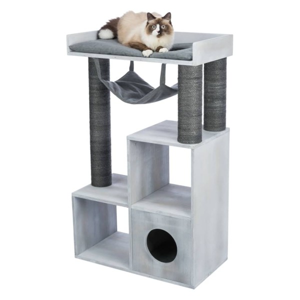 TRIXIE Poste rascador para gatos función de estante gris TRIXIE Poste rascador para gatos función de estante gris