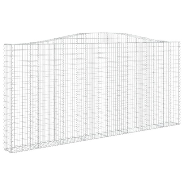 Cestas de gaviones 9 uds forma de arco hierro 400x30x180/200 cm Cestas de gaviones 9 uds forma de arco hierro 400x30x180/200 cm
