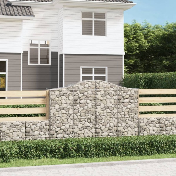 Cestas gaviones 6 uds forma de arco hierro 200x50x140/160 cm Cestas gaviones 6 uds forma de arco hierro 200x50x140/160 cm