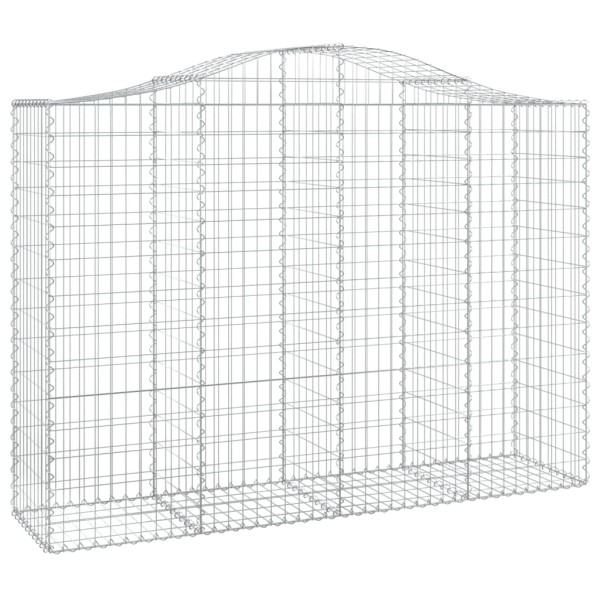 Cestas gaviones 6 uds forma de arco hierro 200x50x140/160 cm Cestas gaviones 6 uds forma de arco hierro 200x50x140/160 cm