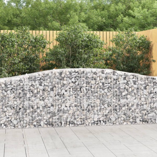 Cestas de gaviones 25 uds forma de arco hierro 400x50x80/100 cm Cestas de gaviones 25 uds forma de arco hierro 400x50x80/100 cm