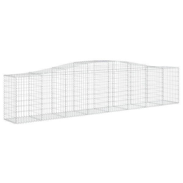 Cestas de gaviones 25 uds forma de arco hierro 400x50x80/100 cm Cestas de gaviones 25 uds forma de arco hierro 400x50x80/100 cm