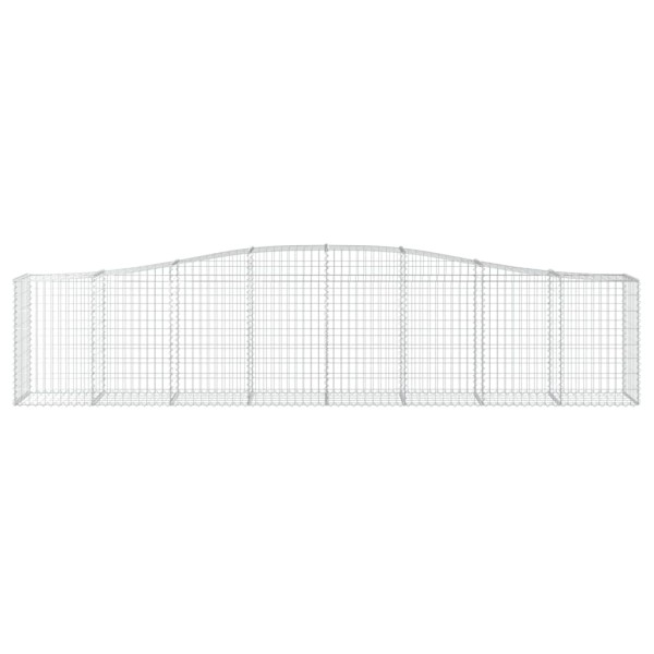 Cestas de gaviones 25 uds forma de arco hierro 400x50x80/100 cm Cestas de gaviones 25 uds forma de arco hierro 400x50x80/100 cm