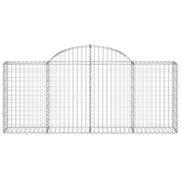 Cestas de gaviones 3 uds forma de arco hierro 200x30x80/100 cm Cestas de gaviones 3 uds forma de arco hierro 200x30x80/100 cm