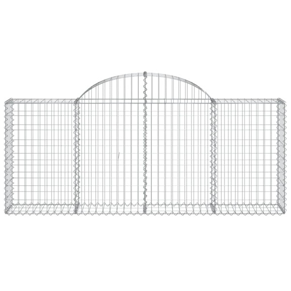 Cestas de gaviones 14 uds forma de arco hierro 200x30x80/100 cm Cestas de gaviones 14 uds forma de arco hierro 200x30x80/100 cm