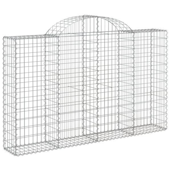 Cestas de gaviones 7 uds forma de arco hierro 200x30x120/140 cm Cestas de gaviones 7 uds forma de arco hierro 200x30x120/140 cm