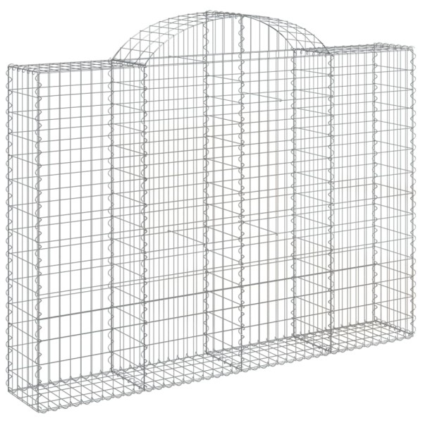 Cestas gaviones 5 uds forma de arco hierro 200x30x140/160 cm Cestas gaviones 5 uds forma de arco hierro 200x30x140/160 cm