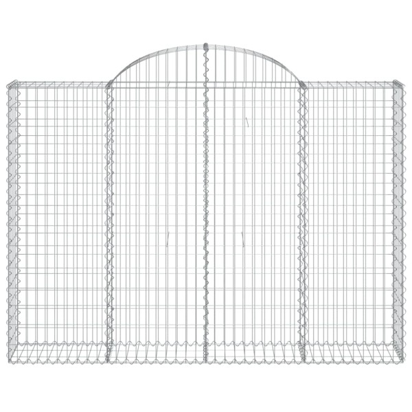 Cestas gaviones 5 uds forma de arco hierro 200x30x140/160 cm Cestas gaviones 5 uds forma de arco hierro 200x30x140/160 cm