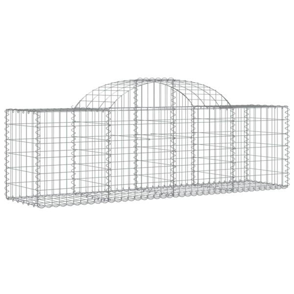 Cestas de gaviones 9 uds forma de arco hierro 200x50x60/80 cm Cestas de gaviones 9 uds forma de arco hierro 200x50x60/80 cm