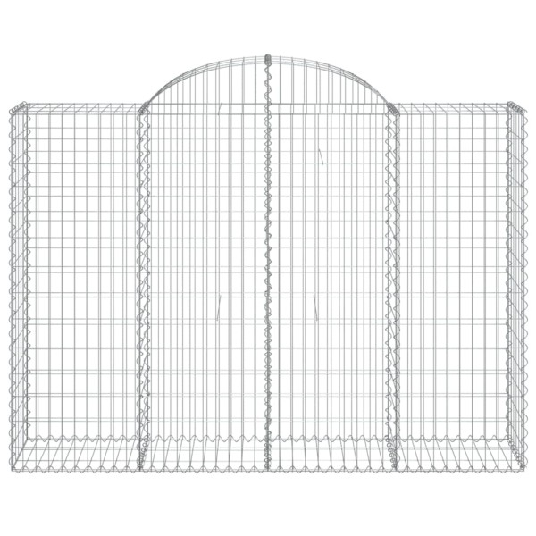 Cestas gaviones 15 uds forma de arco hierro 200x50x140/160 cm Cestas gaviones 15 uds forma de arco hierro 200x50x140/160 cm