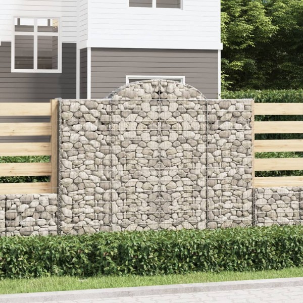 Cestas gaviones 13 uds forma de arco hierro 200x50x160/180 cm Cestas gaviones 13 uds forma de arco hierro 200x50x160/180 cm