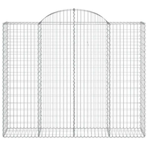 Cestas gaviones 13 uds forma de arco hierro 200x50x160/180 cm Cestas gaviones 13 uds forma de arco hierro 200x50x160/180 cm