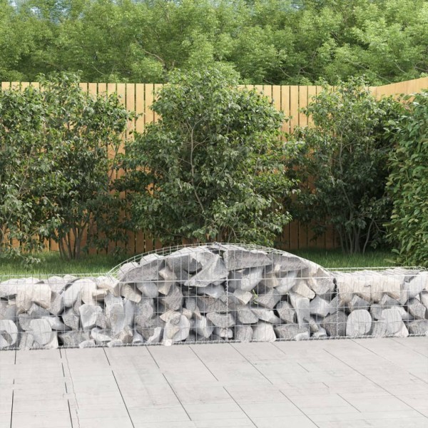 Cestas de gaviones 6 uds forma de arco hierro 300x50x40/60 cm Cestas de gaviones 6 uds forma de arco hierro 300x50x40/60 cm
