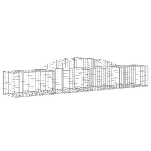Cestas de gaviones 6 uds forma de arco hierro 300x50x40/60 cm Cestas de gaviones 6 uds forma de arco hierro 300x50x40/60 cm