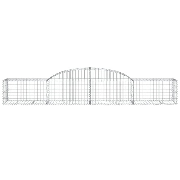 Cestas de gaviones 6 uds forma de arco hierro 300x50x40/60 cm Cestas de gaviones 6 uds forma de arco hierro 300x50x40/60 cm