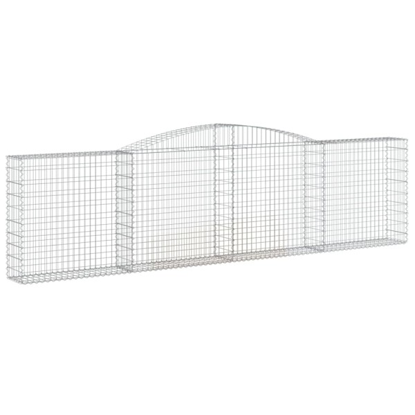 Cestas de gaviones 7 uds forma de arco hierro 400x30x100/120 cm Cestas de gaviones 7 uds forma de arco hierro 400x30x100/120 cm