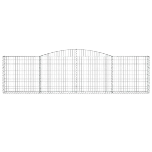 Cestas de gaviones 7 uds forma de arco hierro 400x30x100/120 cm Cestas de gaviones 7 uds forma de arco hierro 400x30x100/120 cm