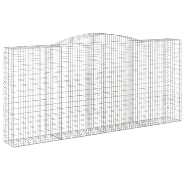 Cestas de gaviones 3 uds forma de arco hierro 400x50x180/200 cm Cestas de gaviones 3 uds forma de arco hierro 400x50x180/200 cm
