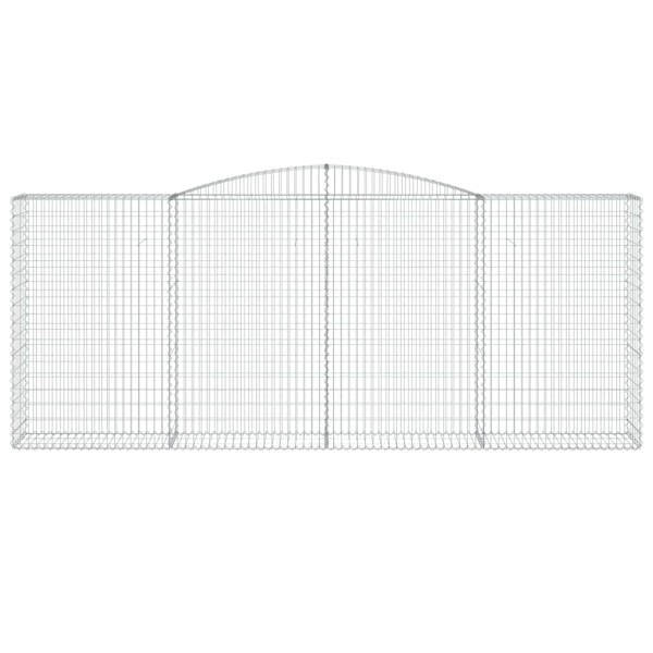 Cestas de gaviones 7 uds forma de arco hierro 400x50x160/180 cm Cestas de gaviones 7 uds forma de arco hierro 400x50x160/180 cm