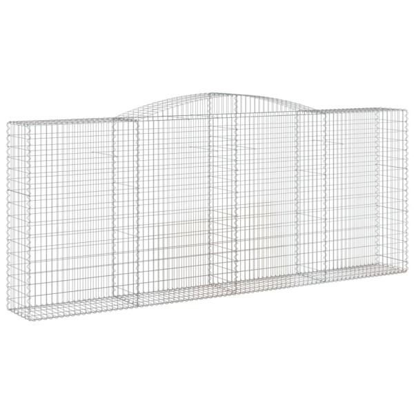 Cestas de gaviones 2 uds forma de arco hierro 400x50x160/180 cm Cestas de gaviones 2 uds forma de arco hierro 400x50x160/180 cm