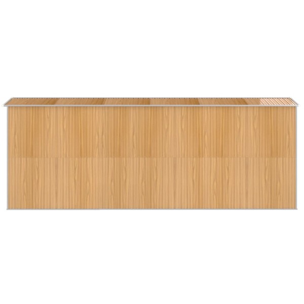 Cobertizo jardín acero galvanizado marrón claro 192x523x223 cm Cobertizo jardín acero galvanizado marrón claro 192x523x223 cm