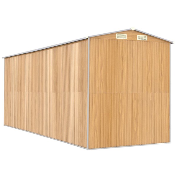 Cobertizo jardín acero galvanizado marrón claro 192x523x223 cm Cobertizo jardín acero galvanizado marrón claro 192x523x223 cm