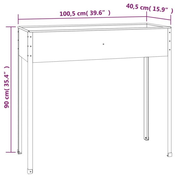 Jardineras 2 unidades acero galvanizado gris antracita Jardineras 2 unidades acero galvanizado gris antracita