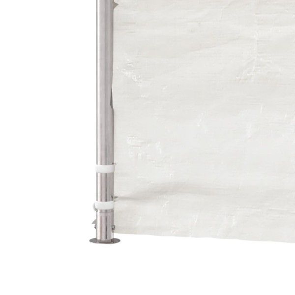 Cenador con techo polietileno blanco 6,69x4,08x3,22 m Cenador con techo polietileno blanco 6,69x4,08x3,22 m