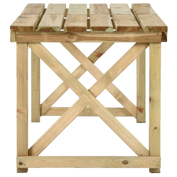Mesa de jardín de madera 160x79x75 cm